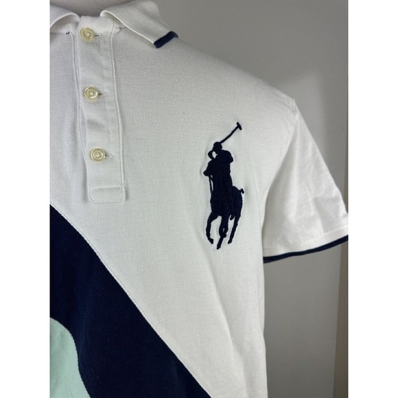 Polo Ralph Lauren Big Pony Custom Slim Fit Short Sleeve Polo Shirt Emblem Crest - Picture 12 of 13